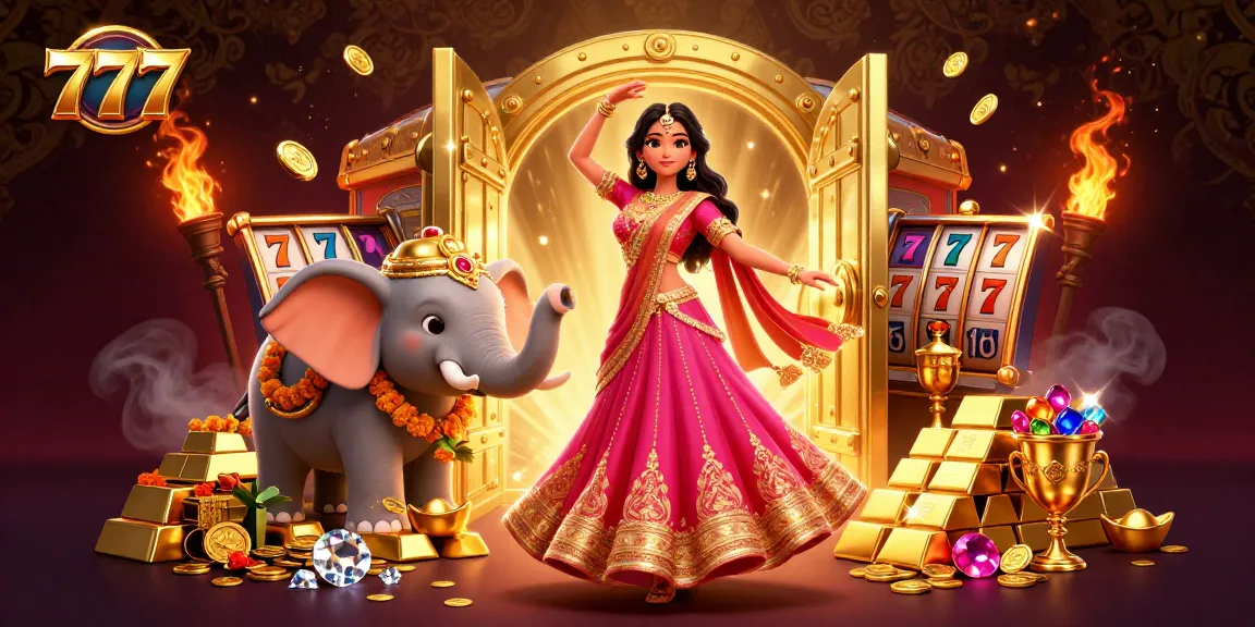 Engage in thrilling action with 777-themed slots and dazzling casino elements.