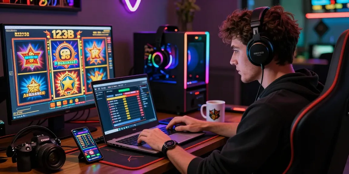 Online user logged into 123b đăng nhập platform showcasing vibrant gaming decor and accessories.