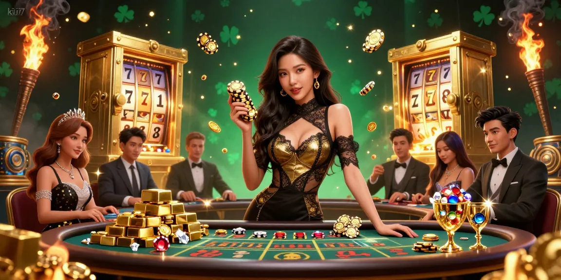 Kiu77 offers thrilling slots experiences at VIP tables with stunning golden visuals and high-stakes action.