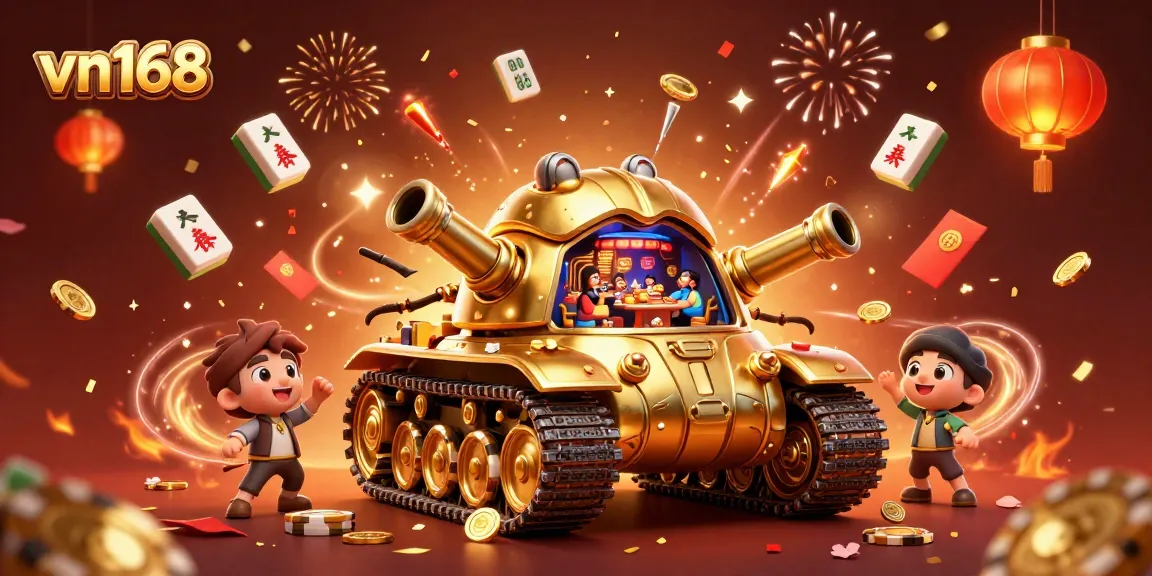 Experience epic wins at vn168 with a vibrant 3D casino scene bursting with action and entertainment.