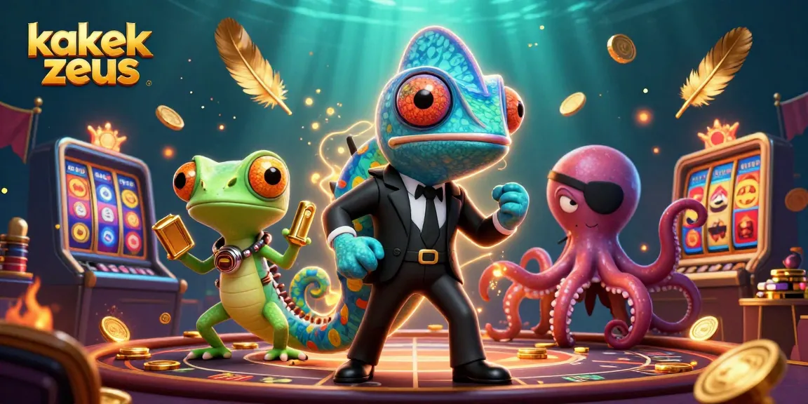 Experience thrilling gameplay with kakek zeus in this vibrant casino illustration.