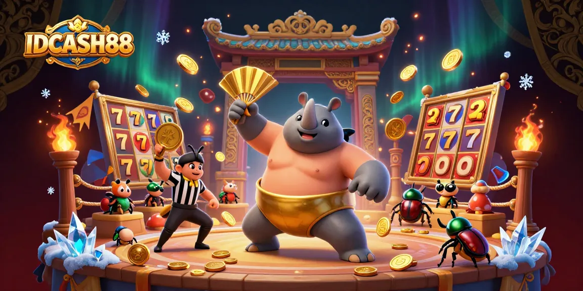 Experience thrilling gameplay with IDCASH88's vibrant 3D casino illustration showcasing exciting action.