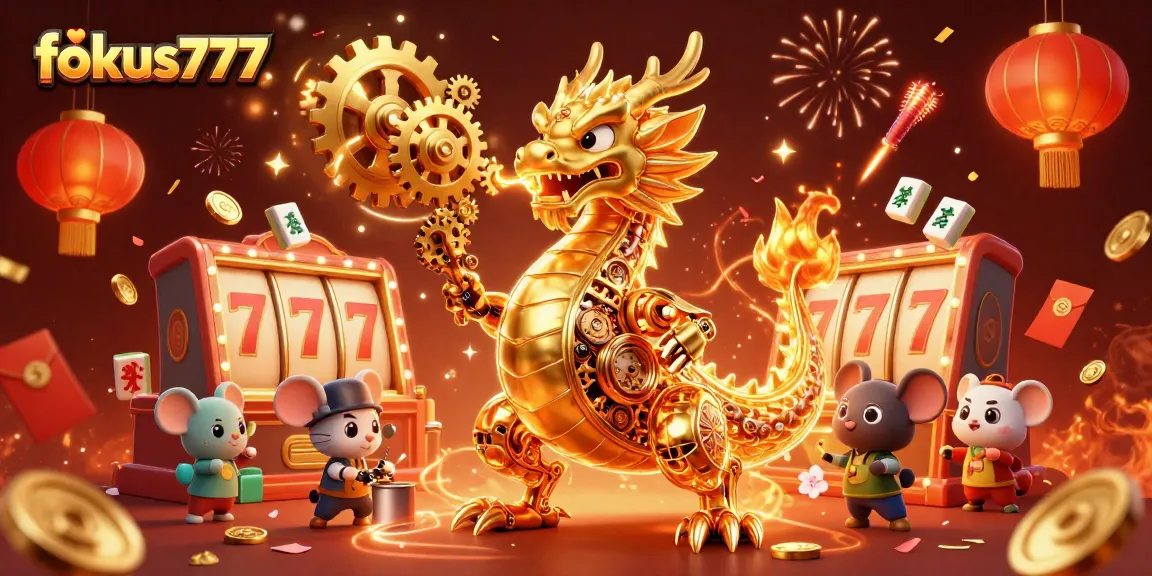 Experience thrilling wins with fokus777 while playing vibrant slot games amidst a dazzling casino scene.