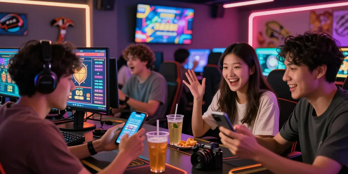 Engaging gaming scene showcasing Fun88Thailand mobile experiences with friends sharing strategies and excitement.
