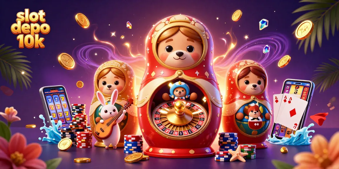Experience the thrill of slot depo 10k with dynamic casino-themed characters and elements.