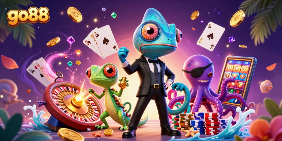 Experience the thrill of go88 with dynamic casino characters and vibrant gaming elements.