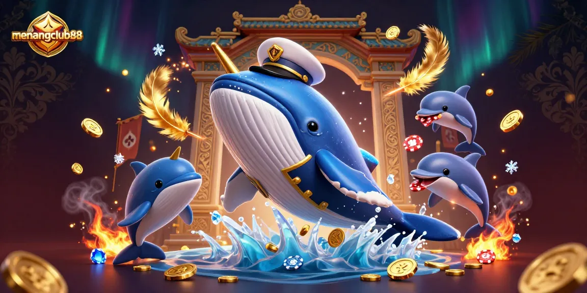 Experience the thrill of playing menangclub88 in an adventure with whimsical casino-themed sea creatures.