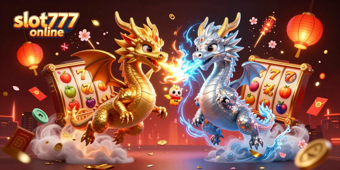 Engage with the vibrant slot777 online experience as mythical dragons embody fire and ice in an exciting casino adventure.